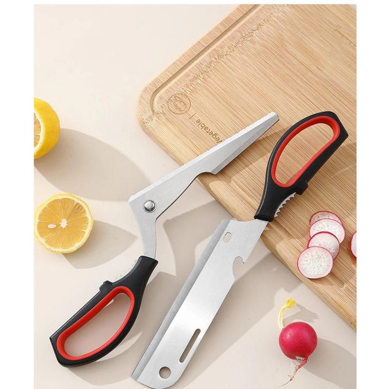 Tijeras grandes de acero inoxidable desmontables para cocina doméstica, cortador potente para acampar al aire libre, cortador de barbacoa, multiherramientas para barbacoa