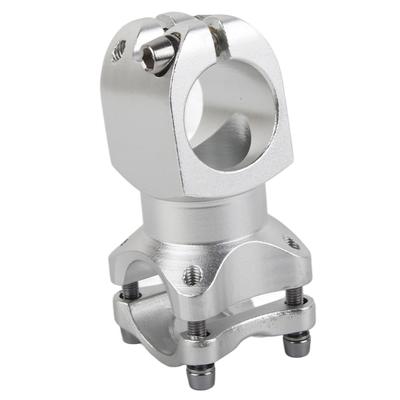 25.4*38 Aluminum Alloy Mountain Bike Short Handlebar Fixed Stem Cycling Accessory(Silvery)