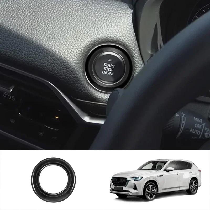 LHD RHD For Mazda CX-60 CX60 CX 60  - 2024  Car Engine Start One-Button botton Ignition Ring Trim Cover Lining Accessories