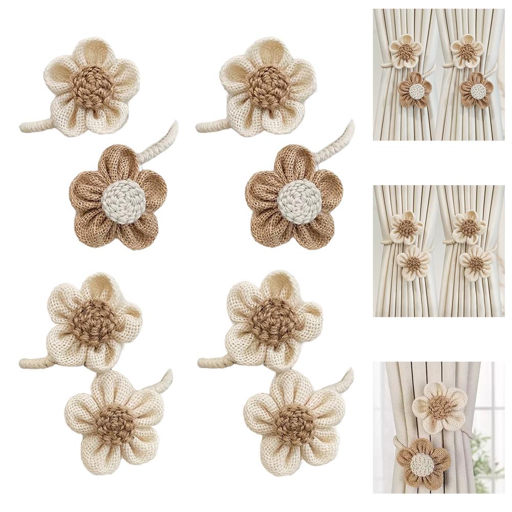 Rope Curtain Holdbacks Sunflower Curtain Tiebacks Floral Design