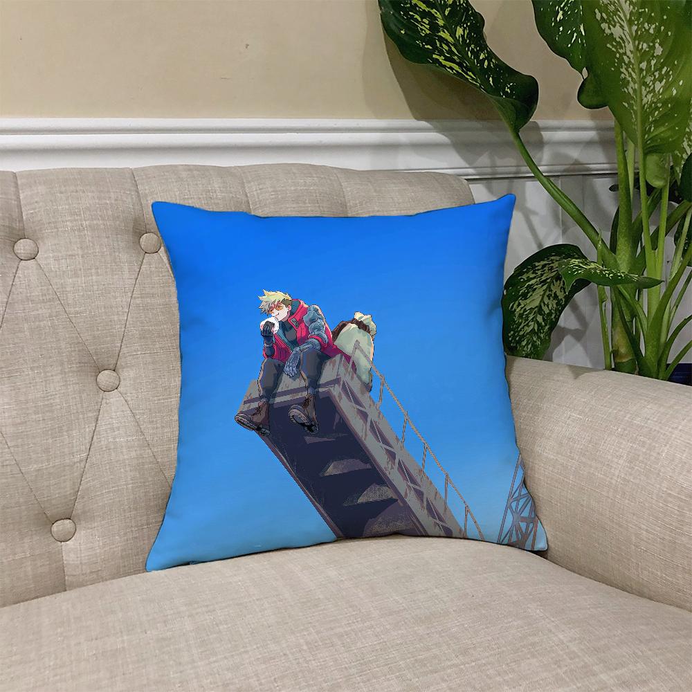 Anime T-Trigun Stampede Cushion Cover Square Sofa Cushion Cover Casual Skin-Friendly Comfortable Pillow Cover