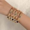 European & American High-End Gold Wire Multi-Layer Bracelet Necklace.