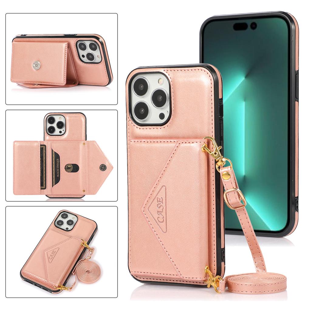 Crossbody Card Slot Flip Wallet Ledertasche für Samsung S24 S23 S22 S21 S20Ultra Plus S23FE Note20Ultra A14 A54 für iPhone 15 14Plus 13 12 11 Pro Max