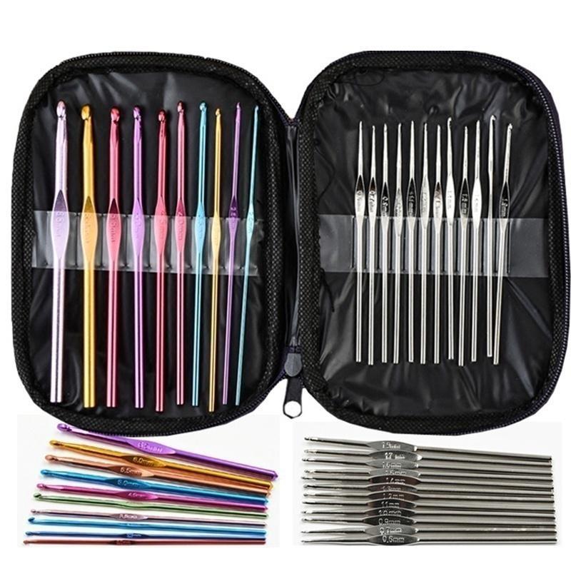 22pcs/Set Crochet Latch Hook Crochet Braids Needle Threader Hair Weaving Needle Hair Tools Hair Extensions Accessories Weaving Thread