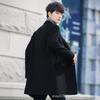 Herren Wintermantel Herren Mittellang und Lang Koreanische Version Figurbetont Wollmantel Verdickter Trenchcoat