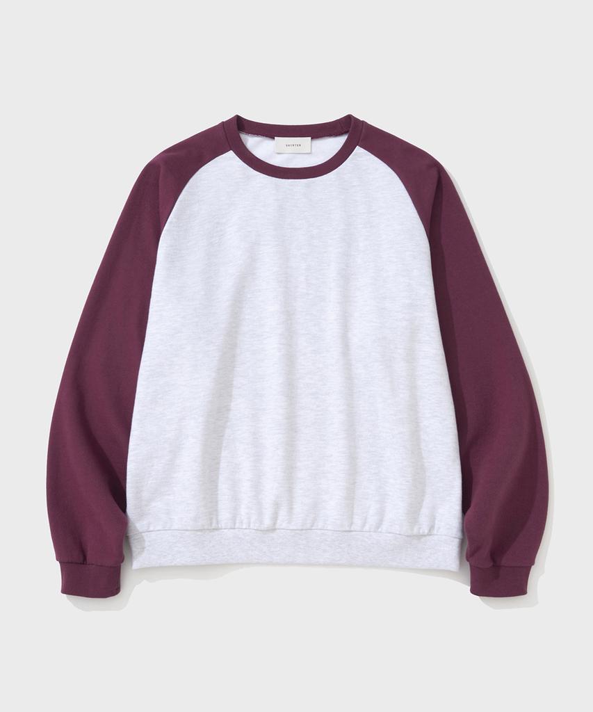 SHIRTER Brushed Reglan Sweatshirt (Burgundy)