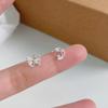 Simple Bow Moon Earrings  Feminine Niche Design and Fashion