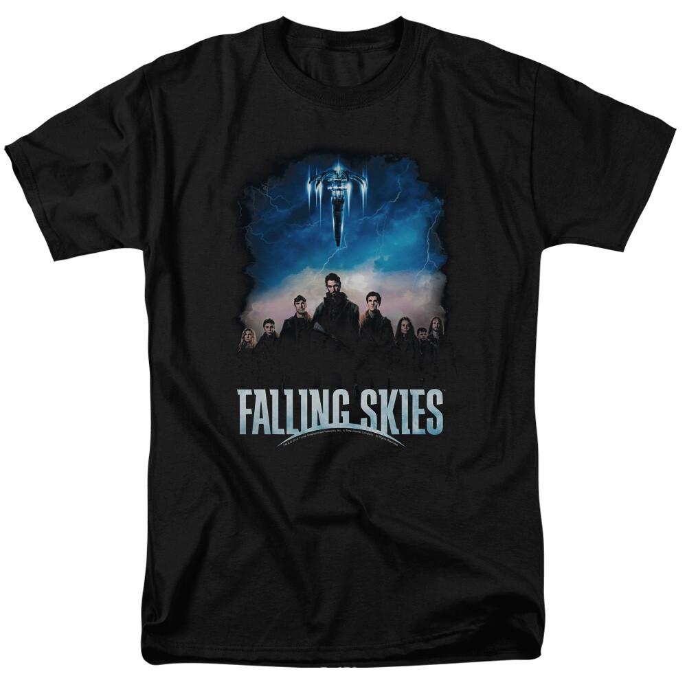 Falling Skies Main Players T Shirt Licensed Sci-Fi Alien TV Show UFO Tee Black S
