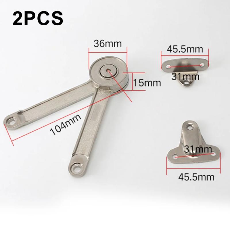 Lid Support Hinge Soft Close Satin Nickel Folding Stay for Home Furniture Toy Storage Secure Safe Furniture Support