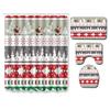 3D Digital Printing Christmas Waterproof Shower Curtain Four-Piece Bathroom Non-Slip Door Mat Toilet Absorbent Floor Mat Carpet