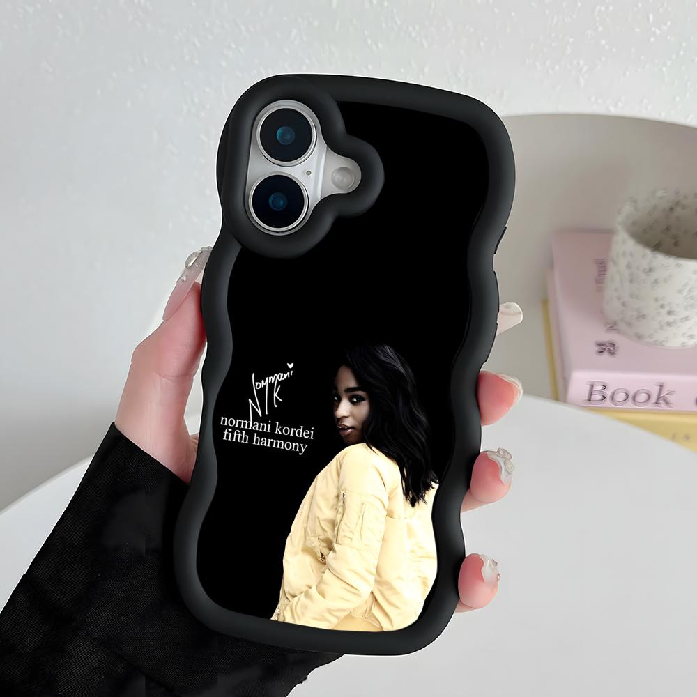 Normani Kordei Wavy Edge TPU Mobile Phone Case for iPhone 17 16 15 14 13 12 11 Air Pro Max Plus Colorful Cover