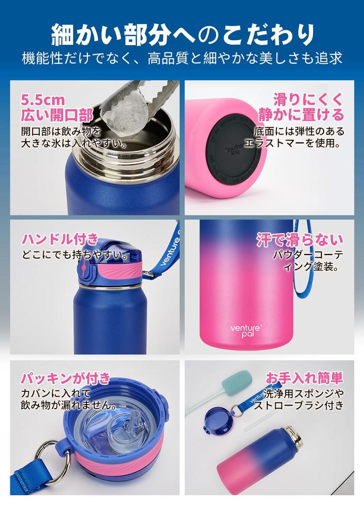 BottHealth 700ml Stainless Steel Water Bottle with Straw, One-Touch Operation, SUS316 Vacuum Insulated, Leak-Proof, Perfect for Mountain Climbing,