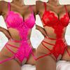 Hot Lingerie Floral Lace V-neck Strap Night Dress Babydoll Sexy Women Nightwear Lace Lingerie Sexy Nightgown Babydoll Sleepwear