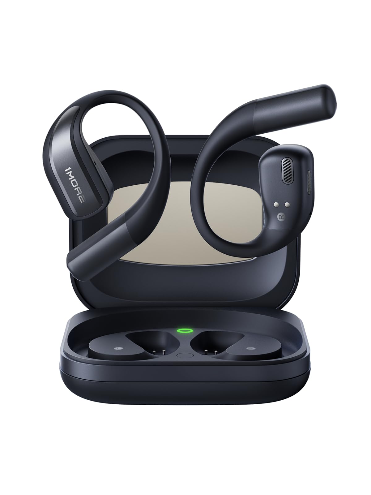 

1MORE Открытые наушники S70 Беспроводные Bluetooth-наушники Звукопроницаемость До 40 часов работы Идеально подходят для бега и App IPX5 Clear Touch 5.3 Открытые [Заушные] чёрный