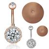 3Pcs/Set Stainless Steel  Opal Belly Button Rings Navel Piercing Jewelry