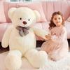Amoiz 100cm Plush Bear, Cute BearHugging PillowSewn Bear WrapGiftEventCelebrationFluffy Soft Plush Toy (White)
