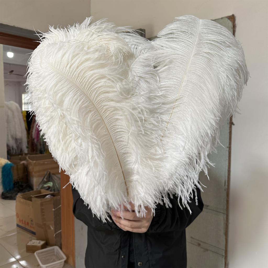 50pcs White Fluffy Ostrich Feathers Bulk for Wedding Party Home Table Centerpiece Ostrich Plume Vases Home Decor Craft Accessory
