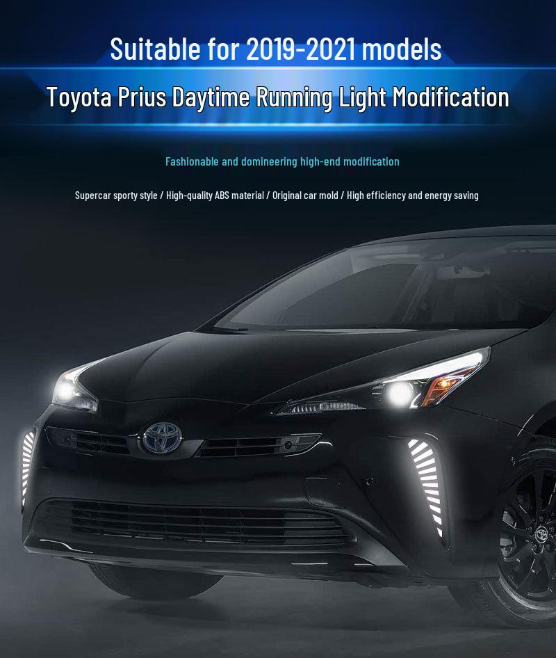 LED Front Fog Lights for 2019-2021 Toyota Prius 40 Series - Daytime Running Lights Modification