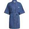 Womens/Ladies Denim Collared Boxy Mini Shirt Dress