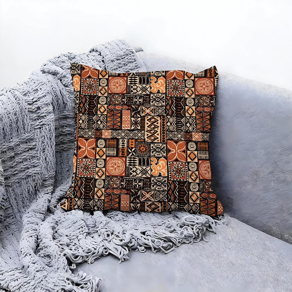 Ethnic Indian Ethnic Pattern Cushion Cover Premium Comfort Reversible Pillow Cove Two In One Design for Any Room Car Interior
