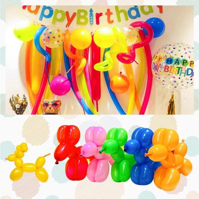 100 Stück lange Luftballons aus Latex, zum Verdrehen von Ballons, zum Selbermachen von Tierballons, Karnevalsparty-Zubehör für Kinder zum Geburtstag, zur Hochzeitsfeier