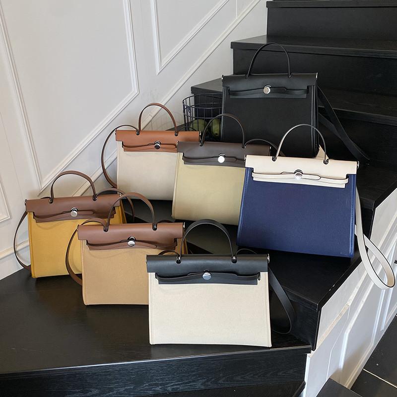Borsa a tracolla da lavoro in PU con pannelli colorati a contrasto per donna, per l'uso quotidiano in ufficio