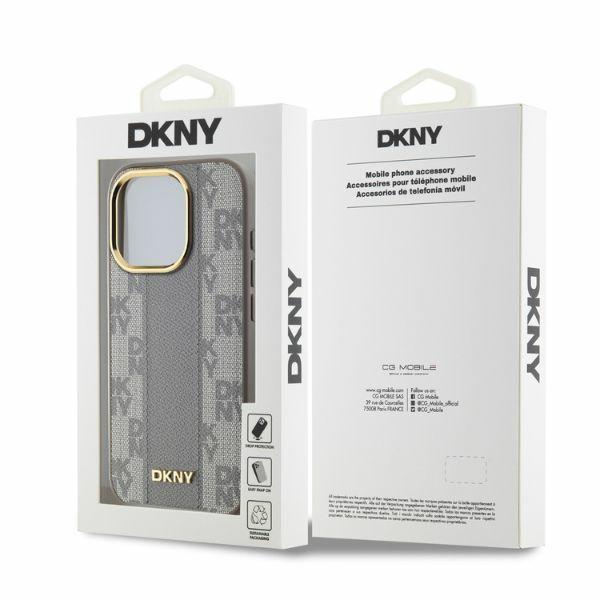 Dkny Dkhmp15Xpcpvsle Iphone 15 Pro Max6.7 Beżowy/Beige Hardcase Leather Checkered Mono Pattern Magsafe