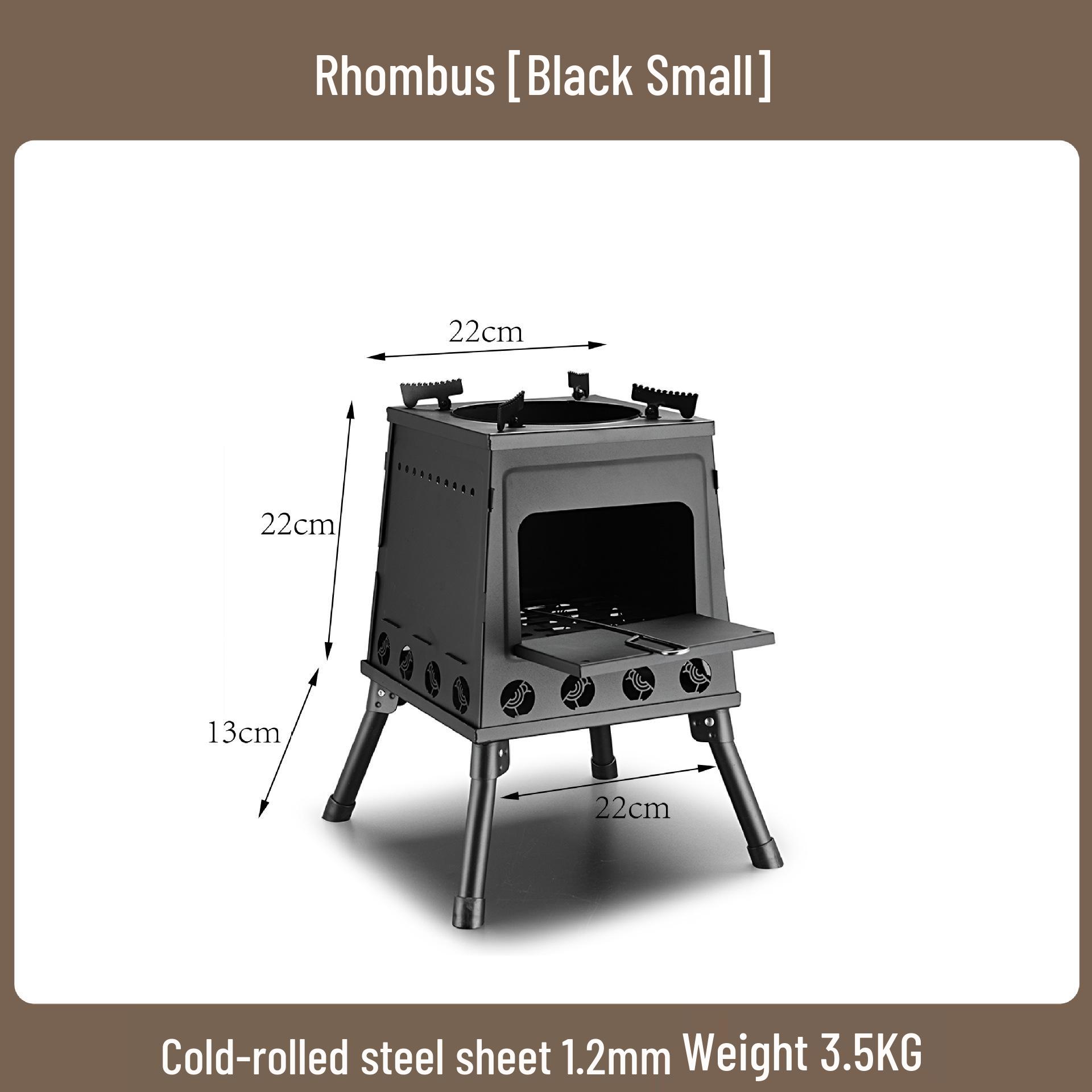 Компактная бездымная дровяная печь: Портативная стальная печка для кемпинга и дома