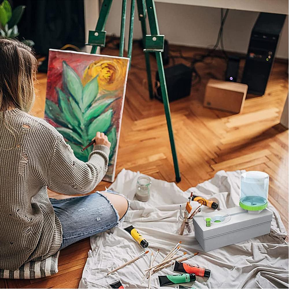 1Pc Tragbarer multifunktionaler Pinselreiniger für Acryl- und Aquarellfarben