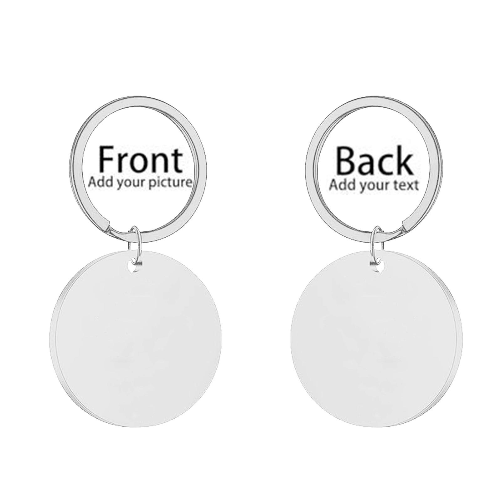 

Брелок-подвеска из нержавеющей стали, праздничный подарок, небольшой подарок, металлический брелок с гравировкой One Size серебряный