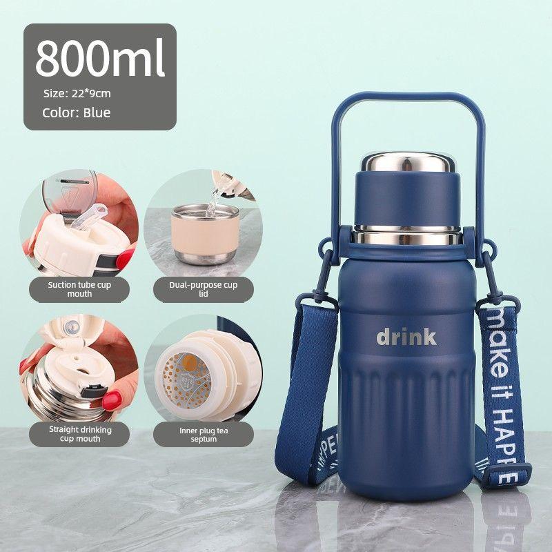 Huquan Large Capacity Vacuum Cup 316 Stainless Steel Double Drink Sports Kettle Fitness Portable Outdoor Male and Female Student Cup