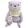Shinada Global Mochi Series Pastel Lavender Otter Plush Toy Mini 7x5x14cm Animal MOKW-0088PL