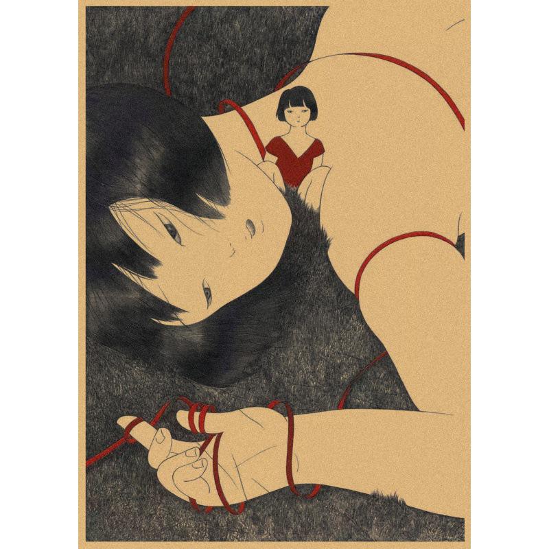 Retro Japanese Girl Poster by Akino Kondo - Free Shipping