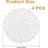 4 Pcs Crochet Doilies for Tables, 10 Inch Vintage Doilies for Furniture Round Cotton Placemats Knitted Tablecloth Corrugated Edge Place Mats for