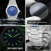 OPK Watch Octagonal Steel Belt Men's Watch Single Calendar Luminous Quartz Watch