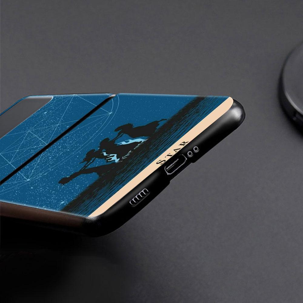 For Samsung Galaxy Z Flip 3 5G Case Luxury Matte Black Hard Phone Cover ZFlip 3 Shockproof Fundas Shell Moon Tarot Mystery Totem