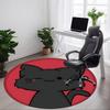 1pc Cat Pet Office Round Area Rug, Indoor Mat Suitable For Office, Under Office Chairs Bedroom Living Room Home Decor, Room Deco