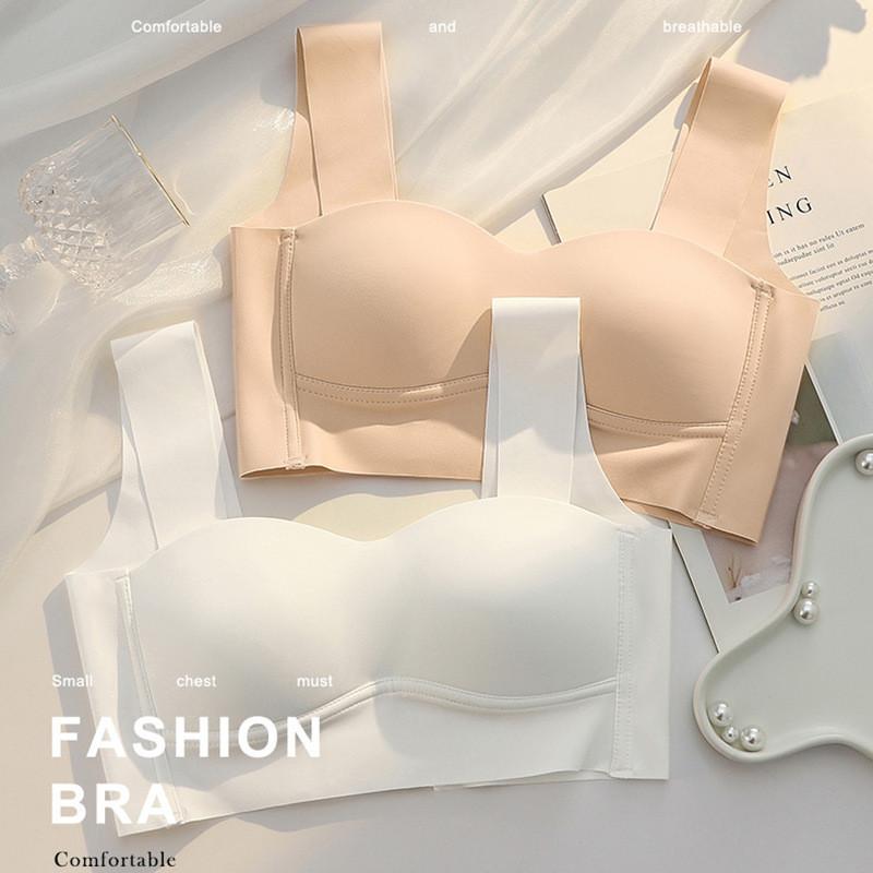 Womens Seamless Vest Bra With Polyester Fabric For Small Bust And Side Support