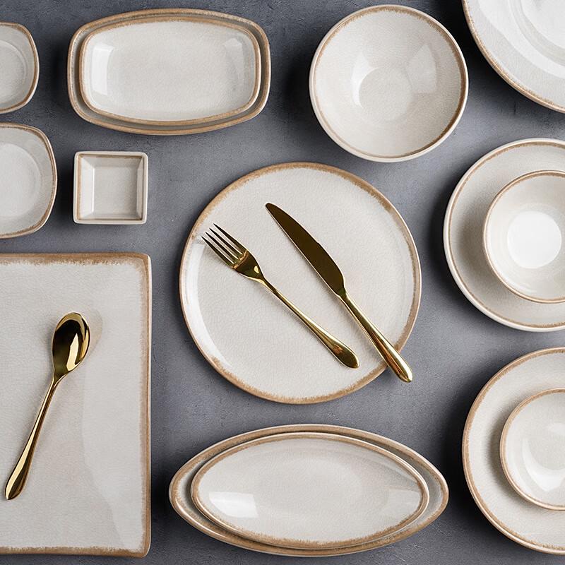 Beige Eis Muster Melamin tiefer runder Teller