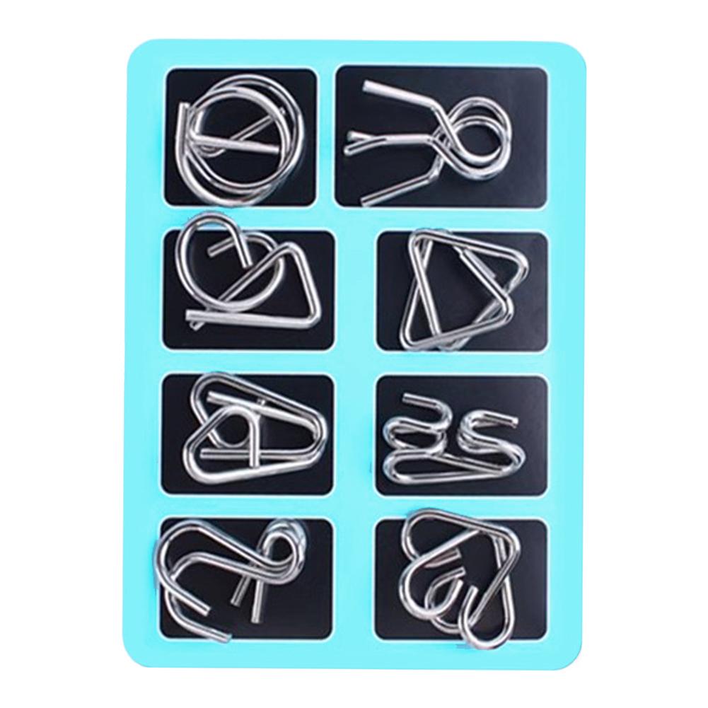 Metal Montessori Puzzle Wire Mind Brain Teaser Puzzles Children Adults Interactive Game IQ Mind Brain Teaser Puzzles