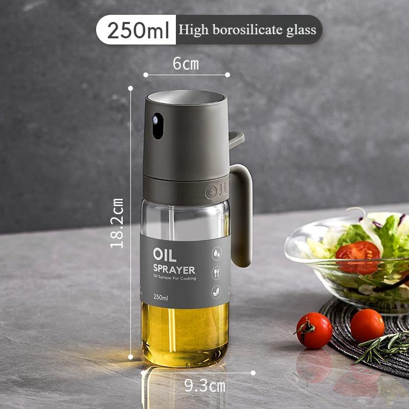 Kitchen Oil Bottle 250550ml Glass Spray Bottle Food Grade Without Hanging Oil Spray Pour Dual-purpose Oil Can Seasoning Tools