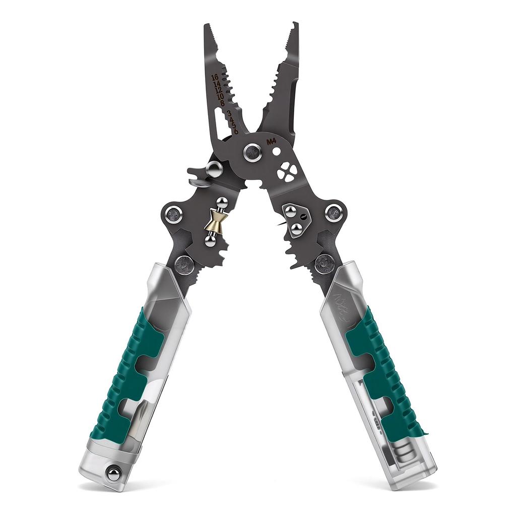 23 in 1 Foldable Multi Tool Pliers, Electrician Pliers with Voltage Testing, Wire Stripping, Wire Cutting, Screwdriver