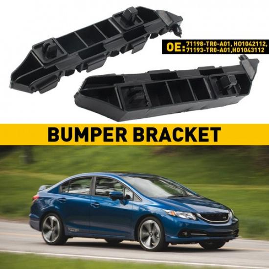 Pair Fit CIVIC 2013 2014 2015 Sedan 2012 Bumper Bracket Front Beam Mount Support
