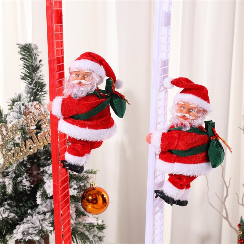 Electric Music Climbing Santa Claus Toy - Christmas Decoration & Gift for Kids