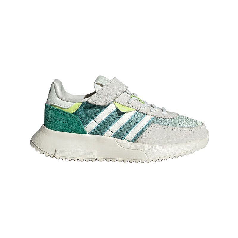 Adidas Originals Retropy F2 Comfortable Soft Durable Shock Absorbing Breathable Low Top Casual Shoes Kids Sneakers Green Beige JR7998