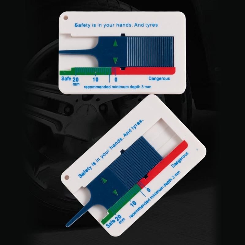 Small Plastic Treads Depth Measurer 0 to 20mm Ranges Precisions Measurement With Sliding Mechanism Suitable for Car Tires