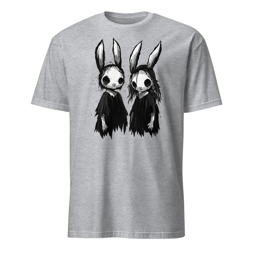 Gothic Shirt Creepy Bunny Goth Rabbit Evil Bunnies Weirdcore T-Shirt Size S-3XL