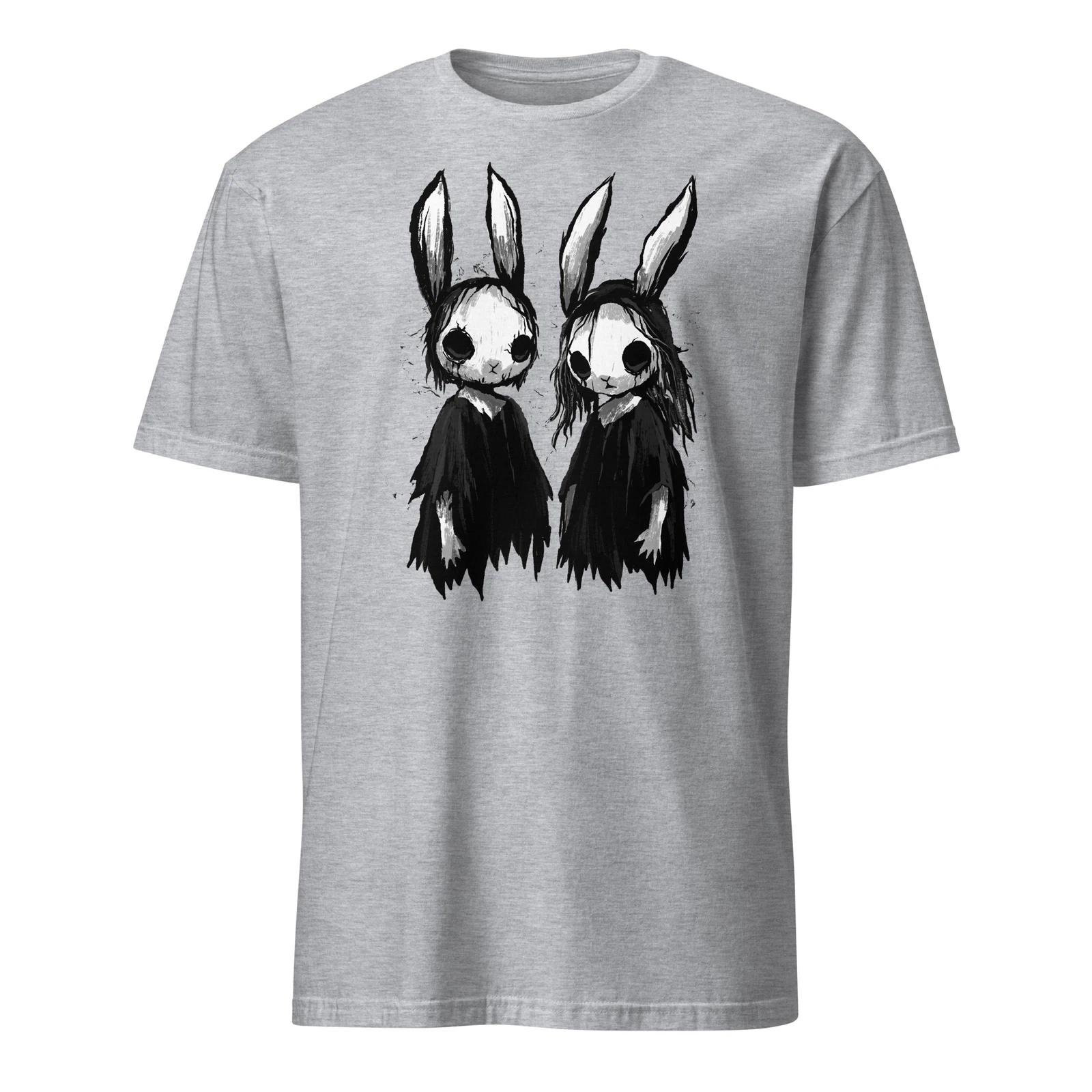 Gothic Shirt Creepy Bunny Goth Rabbit Evil Bunnies Weirdcore T-Shirt Size S-3XL S