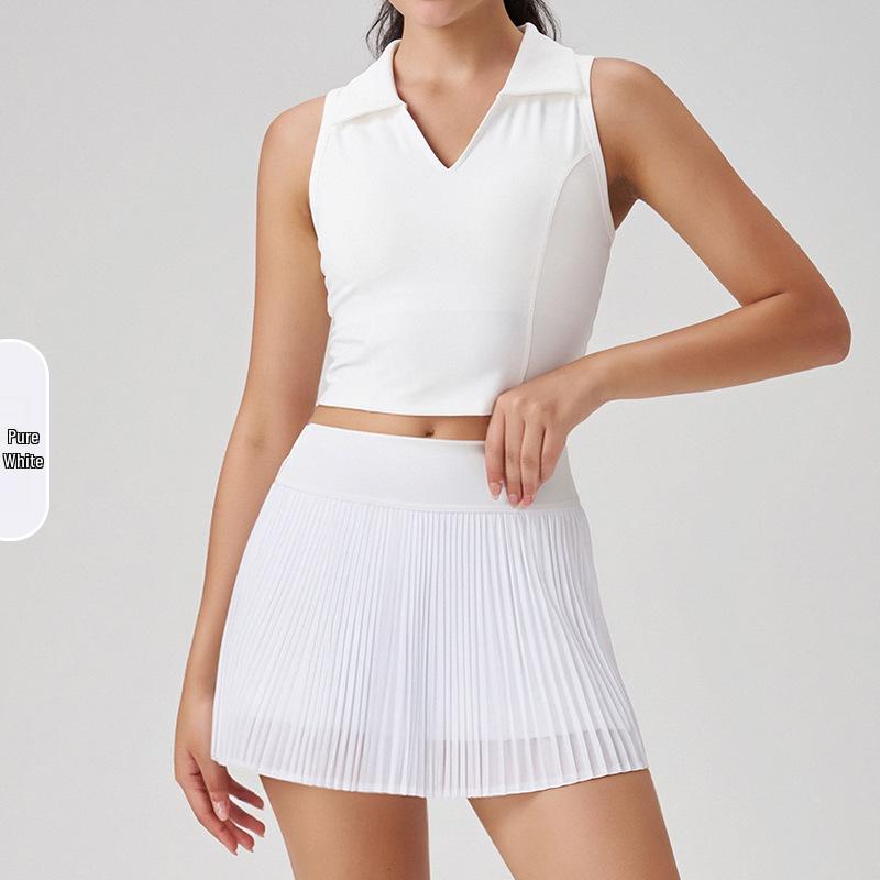 Autumn Antibacterial Women's Yoga & Tennis Skirt Set - High-End Fitness Wear