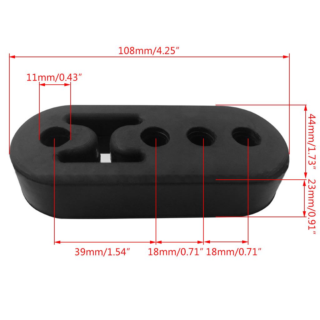 Automotive Universal Muffler Lifting Lugs High-strength Four-hole Adjustable and Elongated Exhaust Hanger Pipe Hook 2Pcs
